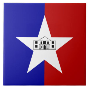 Cerâmica Azulejo de Sinalizador de San Antonio City