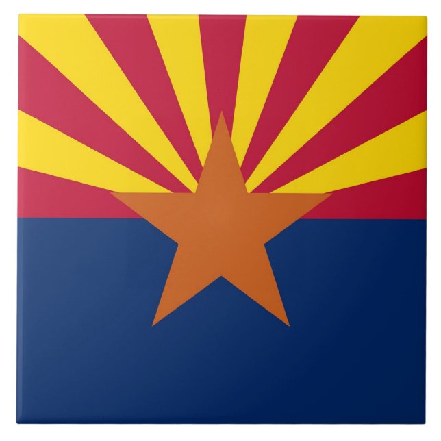 Cerâmica Azulejo de Sinalizador do Estado da arizona (Frente)