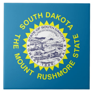 Cerâmica Azulejo de Sinalizador do Estado da Dakota do Sul