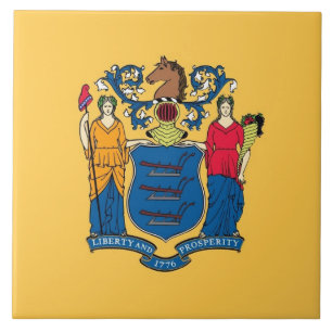 Cerâmica Azulejo de Sinalizador do Estado de Nova Jersey