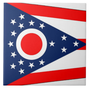 Cerâmica Azulejo de Sinalizador do Estado de Ohio