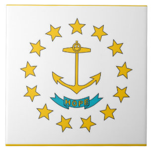 Cerâmica Azulejo de Sinalizador do Estado de Rhode Island