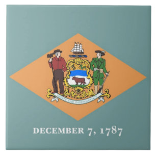 Cerâmica Azulejo de Sinalizador do Estado Delaware