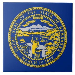 Cerâmica Azulejo de Sinalizador do Estado do Nebraska