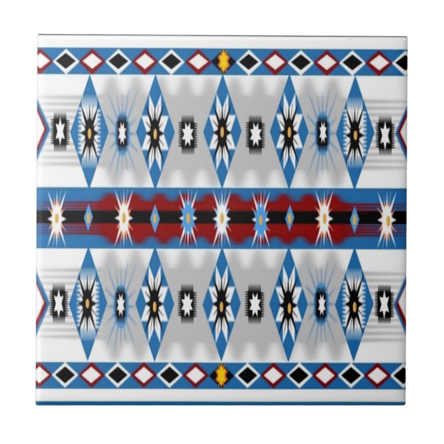 Cerâmica Azulejo de Sioux do nativo americano (Frente)