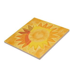 Cerâmica Azulejo de sol (fundo amarelo)
