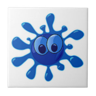 Cerâmica Azulejo de Splat da água azul