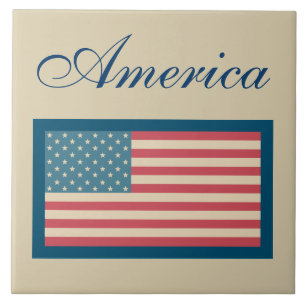 Cerâmica Azulejo de Suporte de Panela da Bandeira Americana