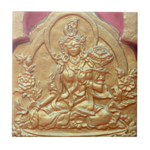 Cerâmica azulejo de tara do ouro
