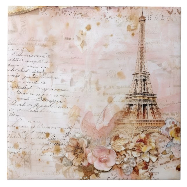 Cerâmica Azulejo de Torre Eiffel de Paris (Frente)