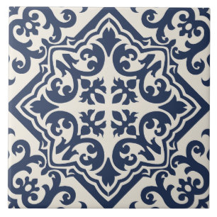Cerâmica Azulejo de Trabalho de Enrolamento Andaluz Azul Na
