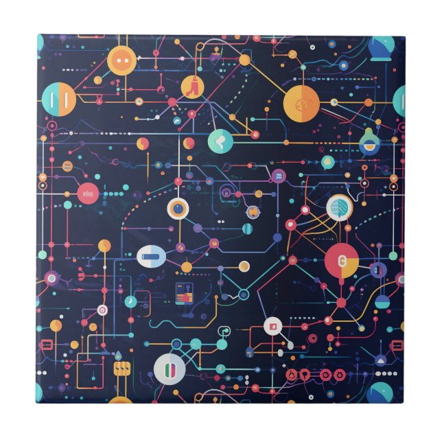 Cerâmica Azulejo de transformação digital (Frente)