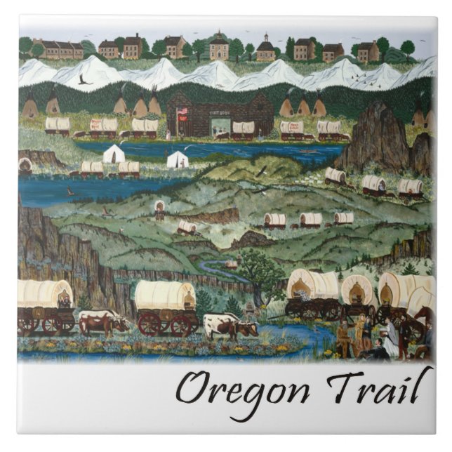 Cerâmica Azulejo de Trilha do Oregon (Frente)