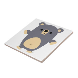 Cerâmica Azulejo de Urso Azul Grande e Bonito