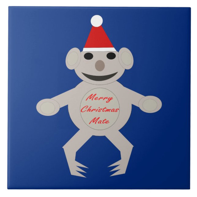 Cerâmica Azulejo de Urso Koala no Natal australiano (Frente)