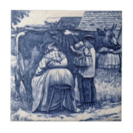 Cerâmica Azulejo De Vaca Da Família De Fazendas WmWise Mint