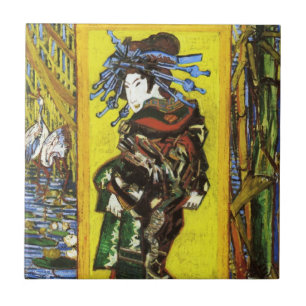 Cerâmica Azulejo de Van Gogh Japonaiserie Oiran