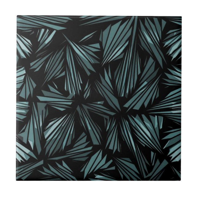 Cerâmica Azulejo de vidro azul-padrão com abstrato (Frente)
