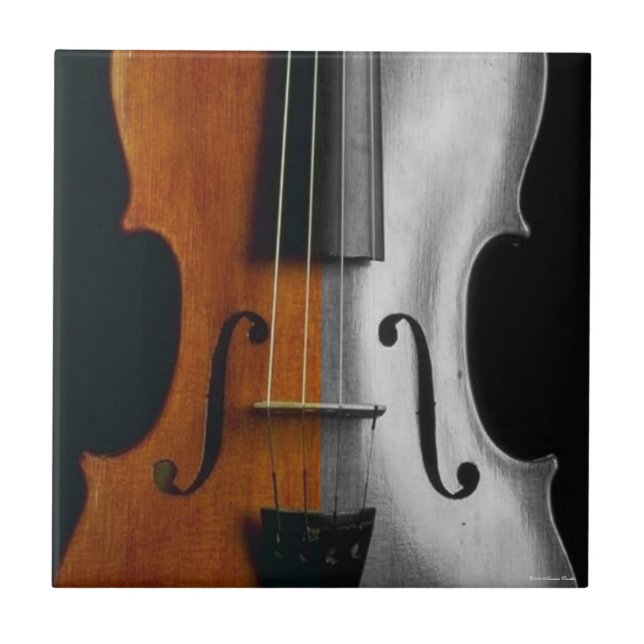 Cerâmica Azulejo de Violino (Frente)