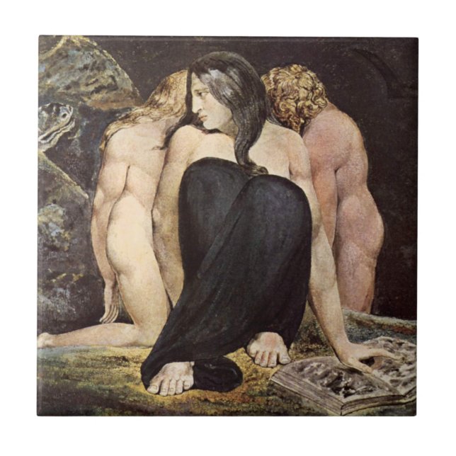 Cerâmica Azulejo de William Blake Hecate (Frente)