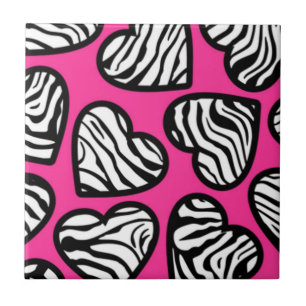 Cerâmica Azulejo de zebra rosa