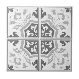 Cerâmica Azulejo decorativo cinzento de Delft
