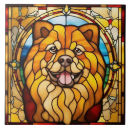 Cerâmica Azulejo Decorativo de Chow Chow Fofo