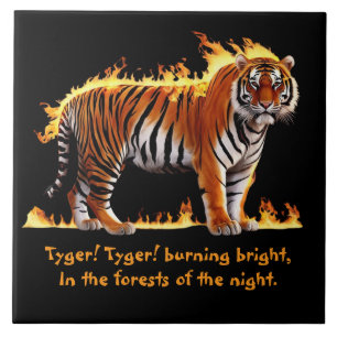 Cerâmica Azulejo decorativo de gravação Tiger