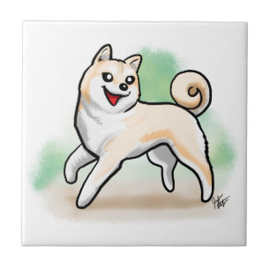 Cerâmica Azulejo decorativo de Shiba Inus