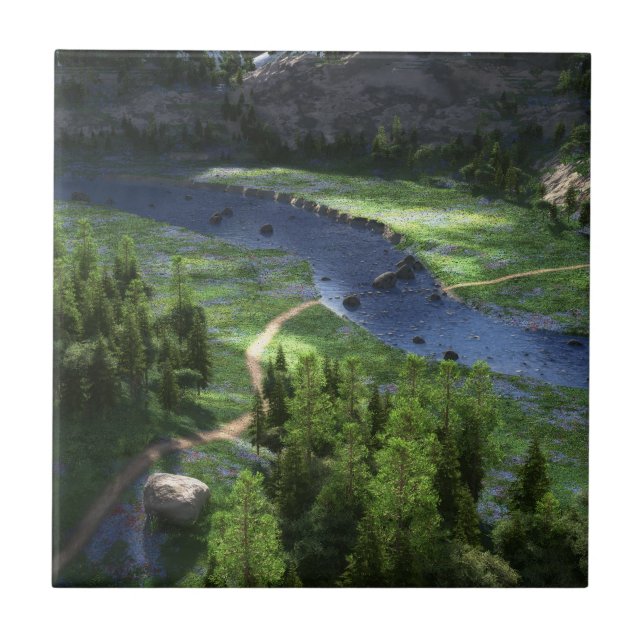 Cerâmica Azulejo Decorativo de Solidão Cwm (Frente)