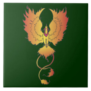 Cerâmica Azulejo decorativo do acento de Phoenix da