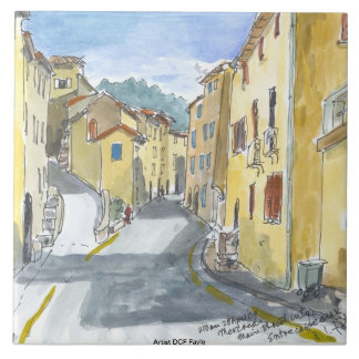 Cerâmica Azulejo decorativo do Streetscape de France