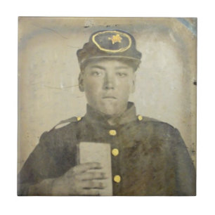 Cerâmica Azulejo desconhecido do soldado de Confederat