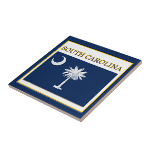 Cerâmica Azulejo Design de Bandeira do Estado da Carolina d