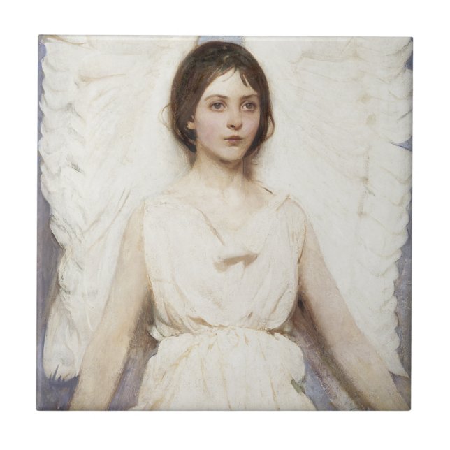 Cerâmica Azulejo do anjo de Abbott Handerson Thayer (Frente)