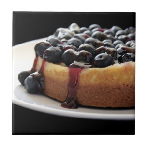 Cerâmica azulejo do bolo de queijo do mirtilo