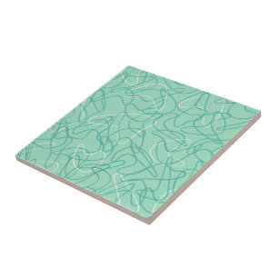Cerâmica Azulejo do Bumerangue - verde de jade