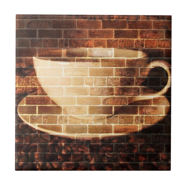 Cerâmica Azulejo do café da parede de tijolo (Frente)