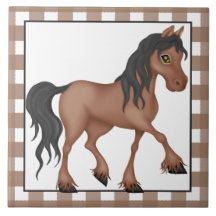 azulejo do campo de desenho animado de fazenda