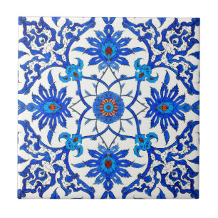 Cerâmica Azulejo do chinês de Nouveau da arte - azuis