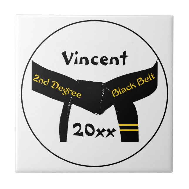 Cerâmica Azulejo do Cinturão Preto de Segundo Grau Artes Ma (Frente)