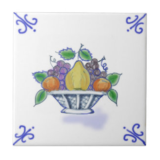 Cerâmica Azulejo do design da cesta de fruta de DFB05 Delft