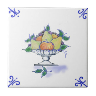 Cerâmica Azulejo do design da cesta de fruta de DFB08 Delft