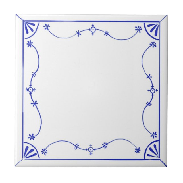 Cerâmica Azulejo do design de Delft Blau (Frente)