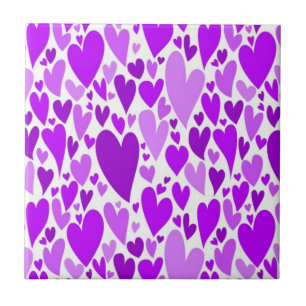 Cerâmica Azulejo do Dia de os namorados roxo