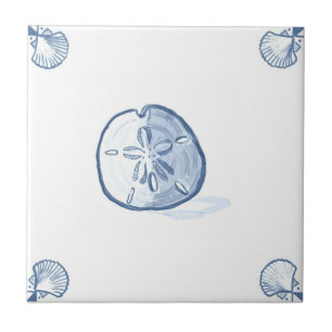 Cerâmica Azulejo do dólar de areia de Delft com cantos de