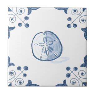 Cerâmica Azulejo do dólar de areia de Delft com cantos do