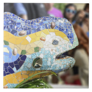 Cerâmica Azulejo do dragão de Guell do parque