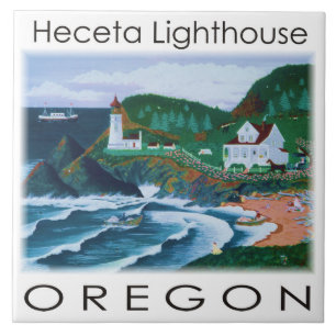 Cerâmica Azulejo do farol de Heceta