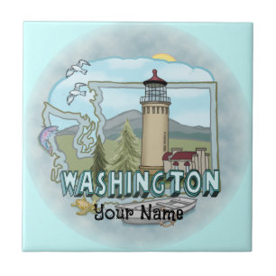 Cerâmica Azulejo do farol de Washington